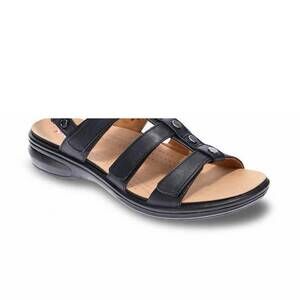 NEW REVERE women's toldeo wide sandal in black